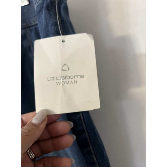 Liz Claiborne Classic Fit‎ Straight Slim Jeans Women's Blue EIMU6184 Sz 18W NWT - Picture 2 of 11